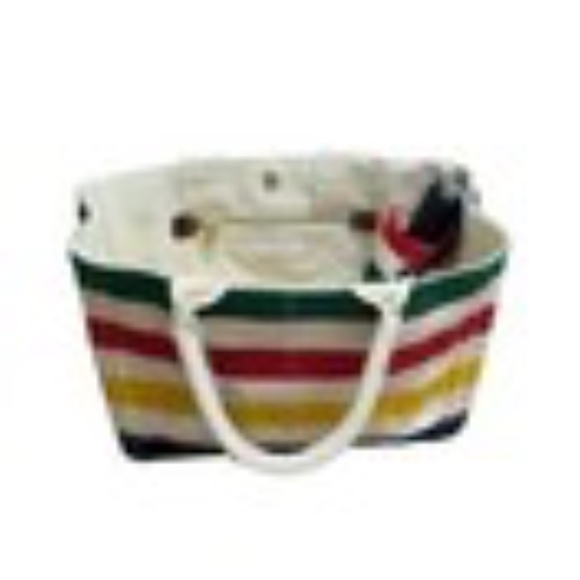 LARGE HBC Stripes Multistripe Signature Canvas Tote Hudson’s Bay NWT - Picture 9 of 11